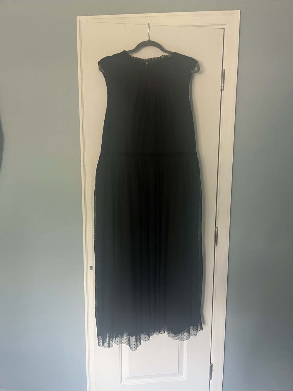 Draper James Belle Meade Black Dress In Tulle Dress With Pleated Skirt-Worn Once